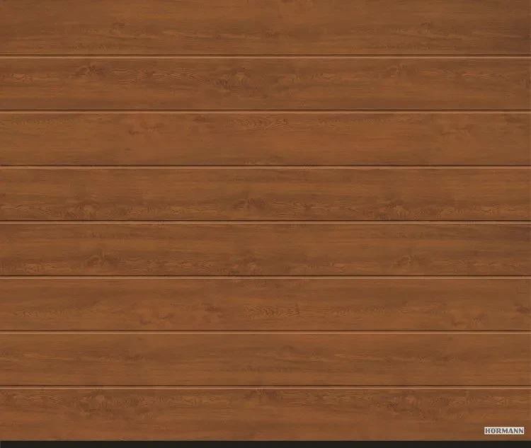 Ворота секционные Hormann LPU 42 2750x2125мм DecoColor M-гофр Golden oak (золотой дуб). Арт. 4017214 Ворота секционные Hormann LPU 42 2750x2125мм DecoColor M-гофр Golden oak (золотой дуб). Арт. 4017214