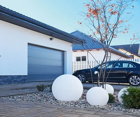 Ворота секционные Alutech Prestige 5000x2500 RAL7016 Муар L гофр Ворота секционные Alutech Prestige 5000x2500 RAL7016 Муар L гофр