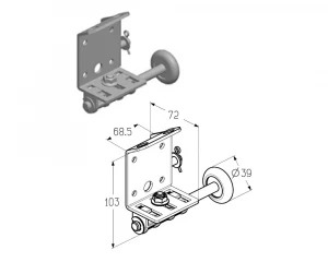 Кронштейн роликовый нижний RBT-110L