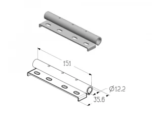 Накладка роликовая промежуточная дуплексная RP-40.123D